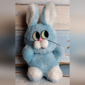 Hi-Lo Imports plush Bunny Rabbit 1982 Blue 7"